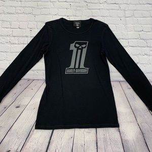 Harley Davidson Motorcycle Women’s Black Long sleeve